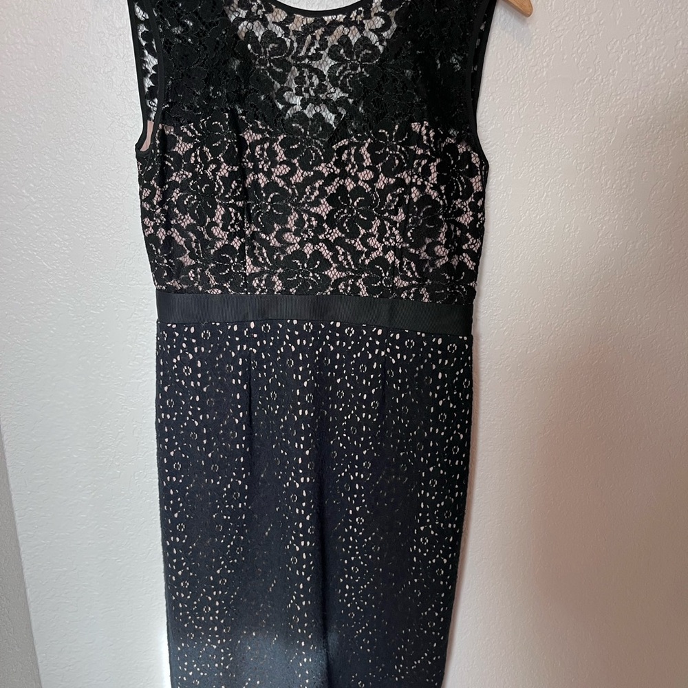 BCBGMaxAzria Black Sequin Embellished Sheath Midi Dress